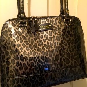 Kate Spade Leopard print patent leather purse